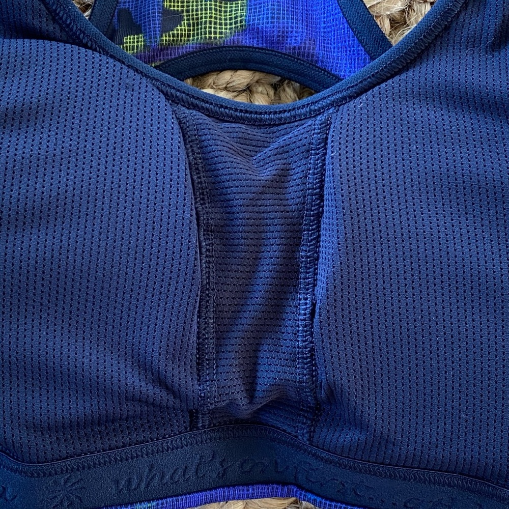 New Athleta XXS Sports Bra | Double Dare Camo Navy - Picture 7 of 7